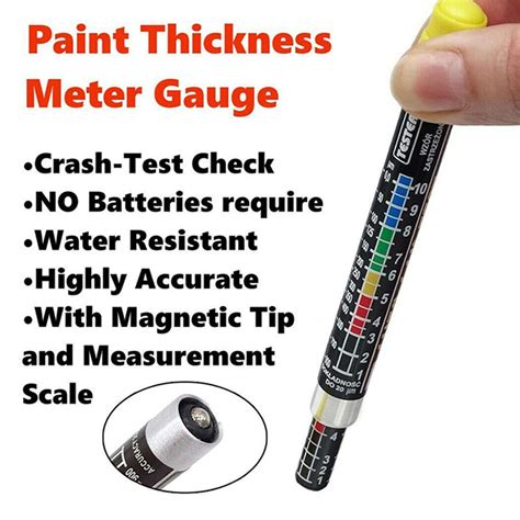 paint thickness testing procedure|automotive paint thickness chart.